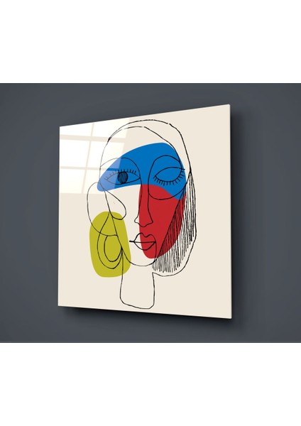 Portre Çizim Cam Tablo - 80X80 cm fiyatları