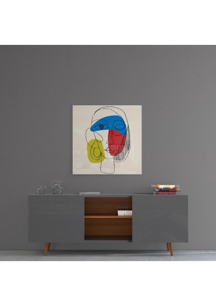 Portre Çizim Cam Tablo - 80X80 cm modelleri