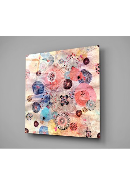 Alternatif Çiçekler Cam Tablo - 40X40 cm fiyatları