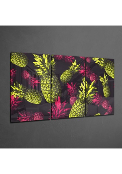 Ananaslar Cam Tablo - 3 Adet 72X46 cm fiyatları