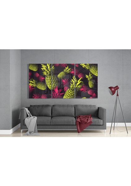 Ananaslar Cam Tablo - 3 Adet 72X46 cm modelleri