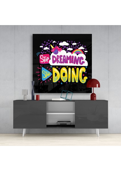 “start Doing” Cam Tablo - 40X40 cm fırsatları