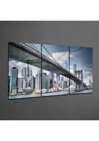 Manhattan Cam Tablo - 3 Adet 72X46 cm fiyatları