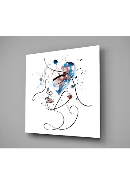 Çizgilerin Yüzü Cam Tablo - 40X40 cm fiyatları