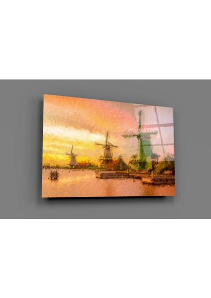 Yel Değirmenleri Cam Tablo - 72X46 cm fiyatları