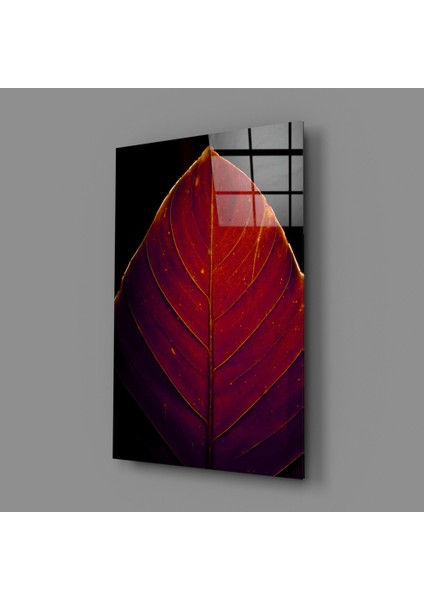 Kızıl Yaprak Cam Tablo - 72X46 cm fiyatları