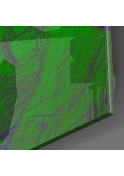 Yeşil Soyut Desen Cam Tablo - 72X46 cm modelleri