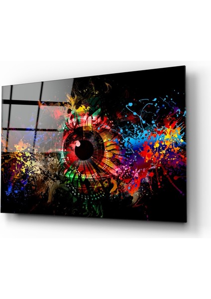 Illüstrasyon Göz Cam Tablo - 72X46 cm