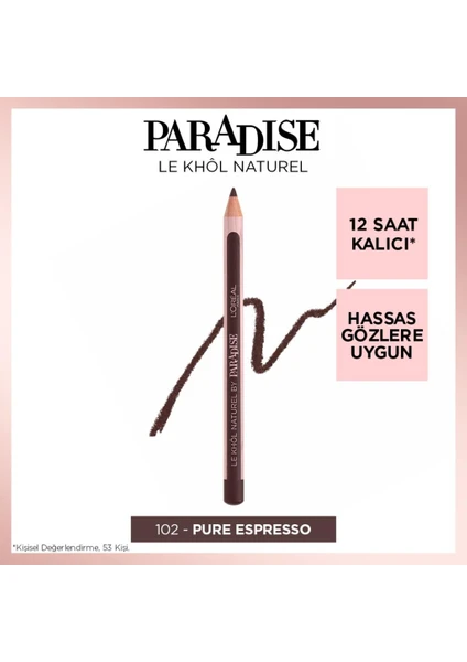 L'Oréal Paris Paradise Le Khol Göz Kalemi 102 Pure Espresso