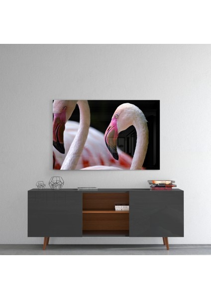 Flamingo Cam Tablo - 72X46 cm