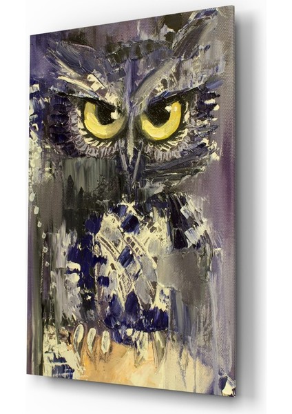 Baykuş Cam Tablo - 72X46 cm