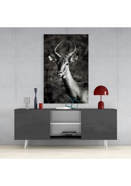 Geyik Cam Tablo - 72X46 cm