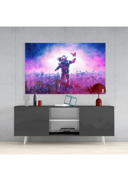 Kelebekler Diyarı Cam Tablo - 72X46 cm