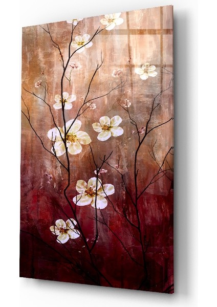 Papatyalar Cam Tablo - 72X46 cm