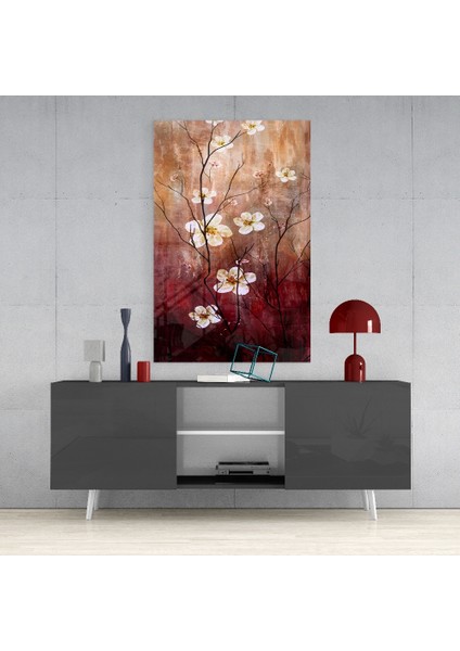Papatyalar Cam Tablo - 72X46 cm
