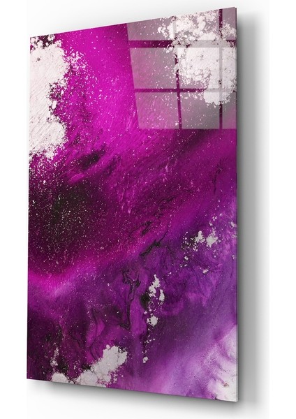 Soyutluğun Renkleri Cam Tablo - 72X46 cm