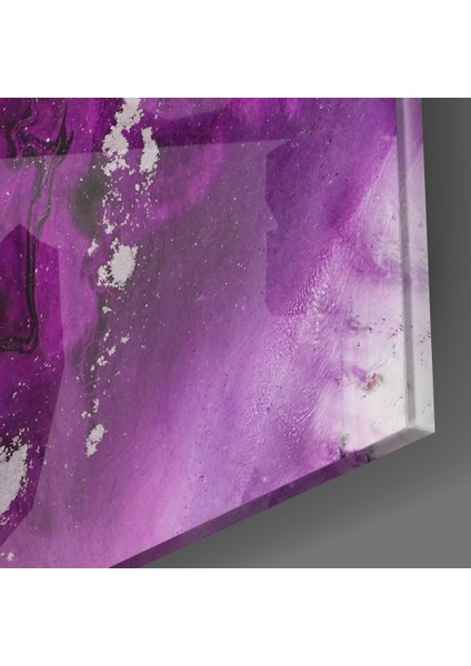 Soyutluğun Renkleri Cam Tablo - 72X46 cm