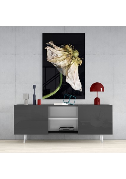 Çiçek Cam Tablo - 72X46 cm