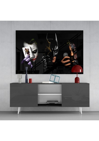 Batman, Joker, Harvey Cam Tablo - 72X46 cm