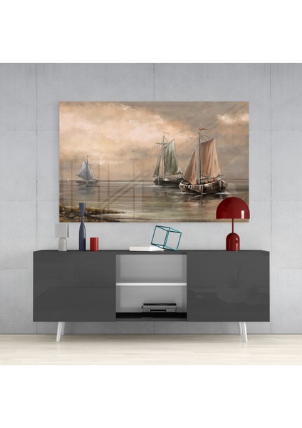 Yelkenliler Cam Tablo - 72X46 cm fırsatları