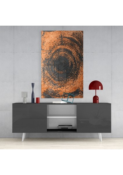 Soyut Döngü Cam Tablo - 72X46 cm fırsatları