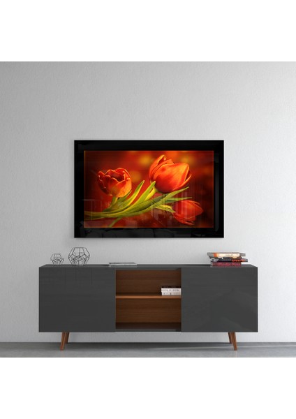 Lale Cam Tablo - 72X46 cm fırsatları