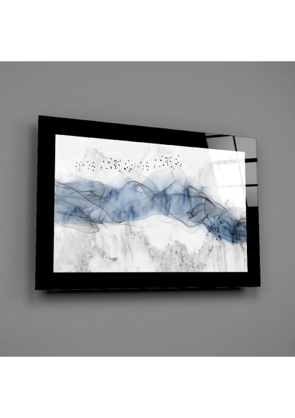 Mavi Bulutsu Cam Tablo - 72X46 cm fiyatları