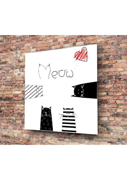 Miyav (Kedi) Cam Tablo - 60X60 cm fiyatları