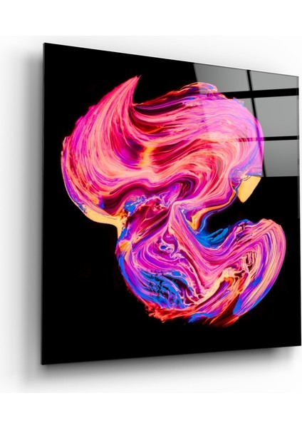 Renklerin Dansı Cam Tablo - 40X40 cm