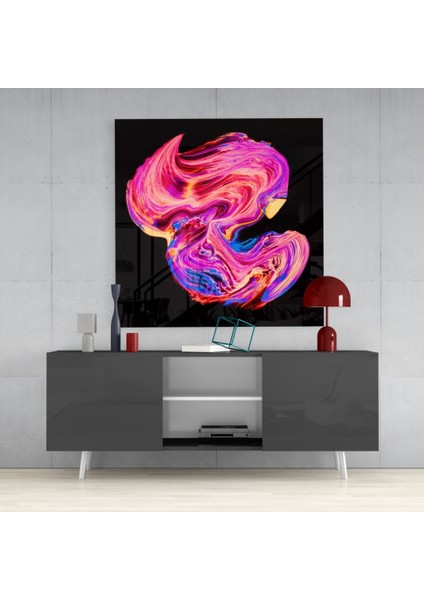 Renklerin Dansı Cam Tablo - 40X40 cm fırsatları
