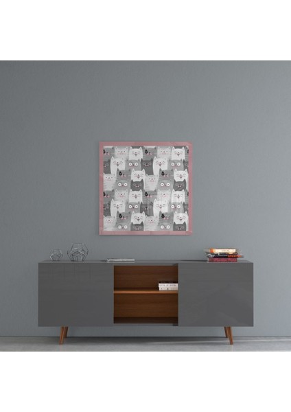 Kediler Cam Tablo - 60X60 cm fırsatları