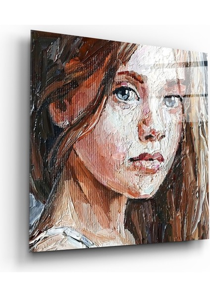 Kız Çocuğu Cam Tablo - 40X40 cm