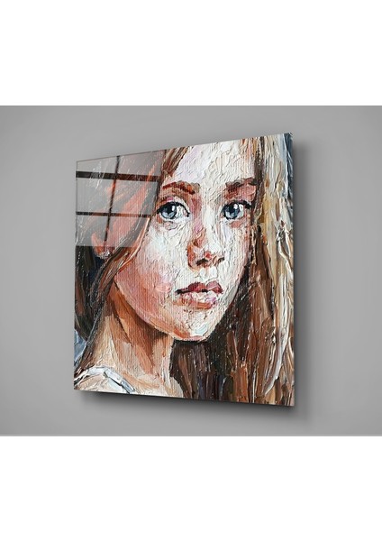 Kız Çocuğu Cam Tablo - 40X40 cm fiyatları