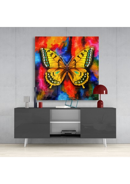 Kelebek Cam Tablo - 40X40 cm fırsatları