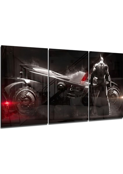 Batmobil Cam Tablo - 3 Adet 72X46 cm