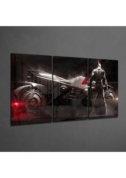 Batmobil Cam Tablo - 3 Adet 72X46 cm