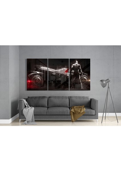 Batmobil Cam Tablo - 3 Adet 72X46 cm