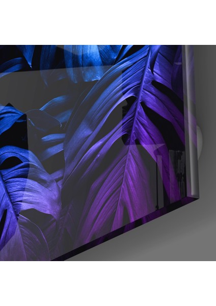 Tropik Yaprak Cam Tablo - 72X46 cm modelleri
