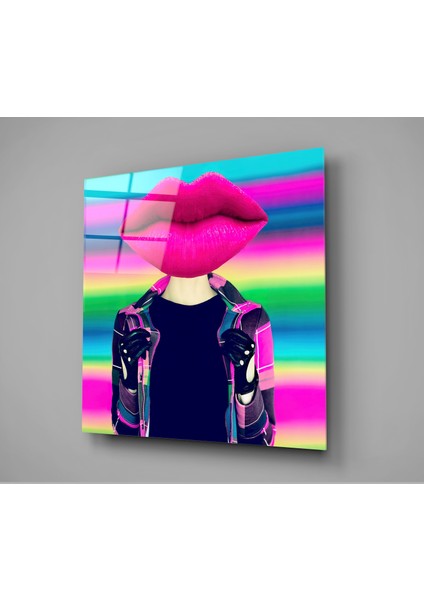 Kafa Dudak Cam Tablo - 40X40 cm fiyatları