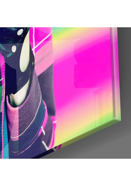 Kafa Dudak Cam Tablo - 40X40 cm modelleri