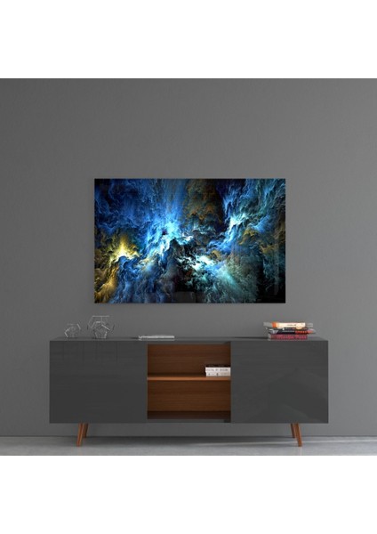 Kozmik Mavi Cam Tablo - 72X46 cm