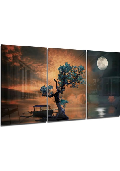 Bonzai Cam Tablo - 3 Adet 72X46 cm