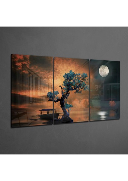 Bonzai Cam Tablo - 3 Adet 72X46 cm