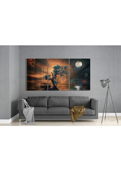 Bonzai Cam Tablo - 3 Adet 72X46 cm