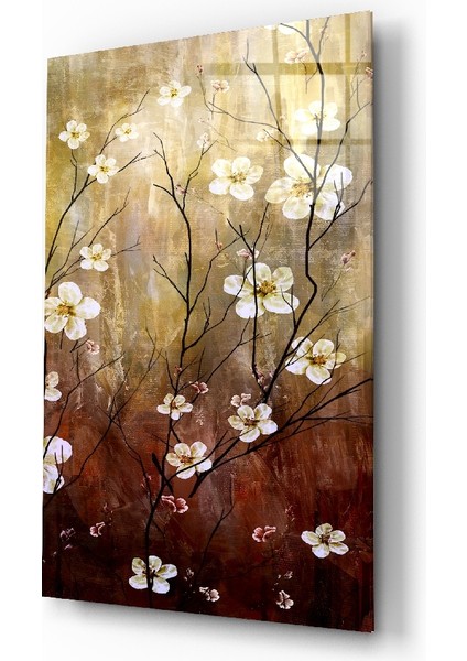 Papatyalar Cam Tablo - 72X46 cm