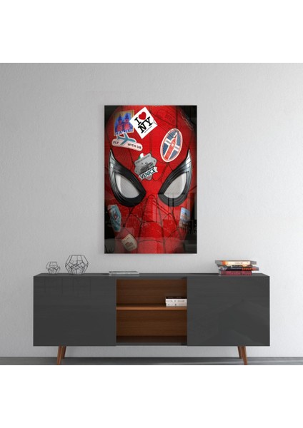 Örümcek Adam Cam Tablo - 72X46 cm fırsatları