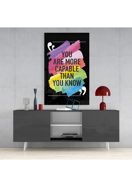 “sandığından Daha Yeteneklisin” Cam Tablo - 110X70 cm fırsatları