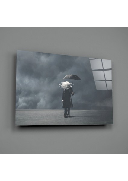Düşüncelerde Fırtına Cam Tablo - 72X46 cm fiyatları