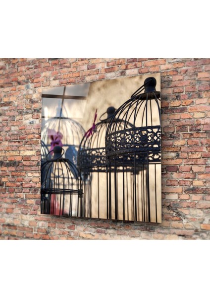 Kuş Kafesi Cam Tablo - 60X60 cm fiyatları