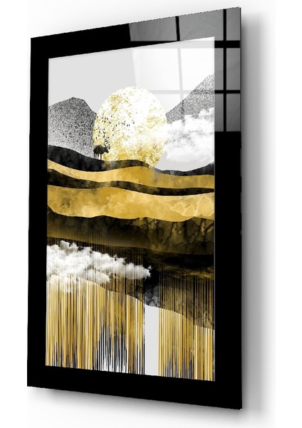 Altın Vadi Cam Tablo - 110X70 cm